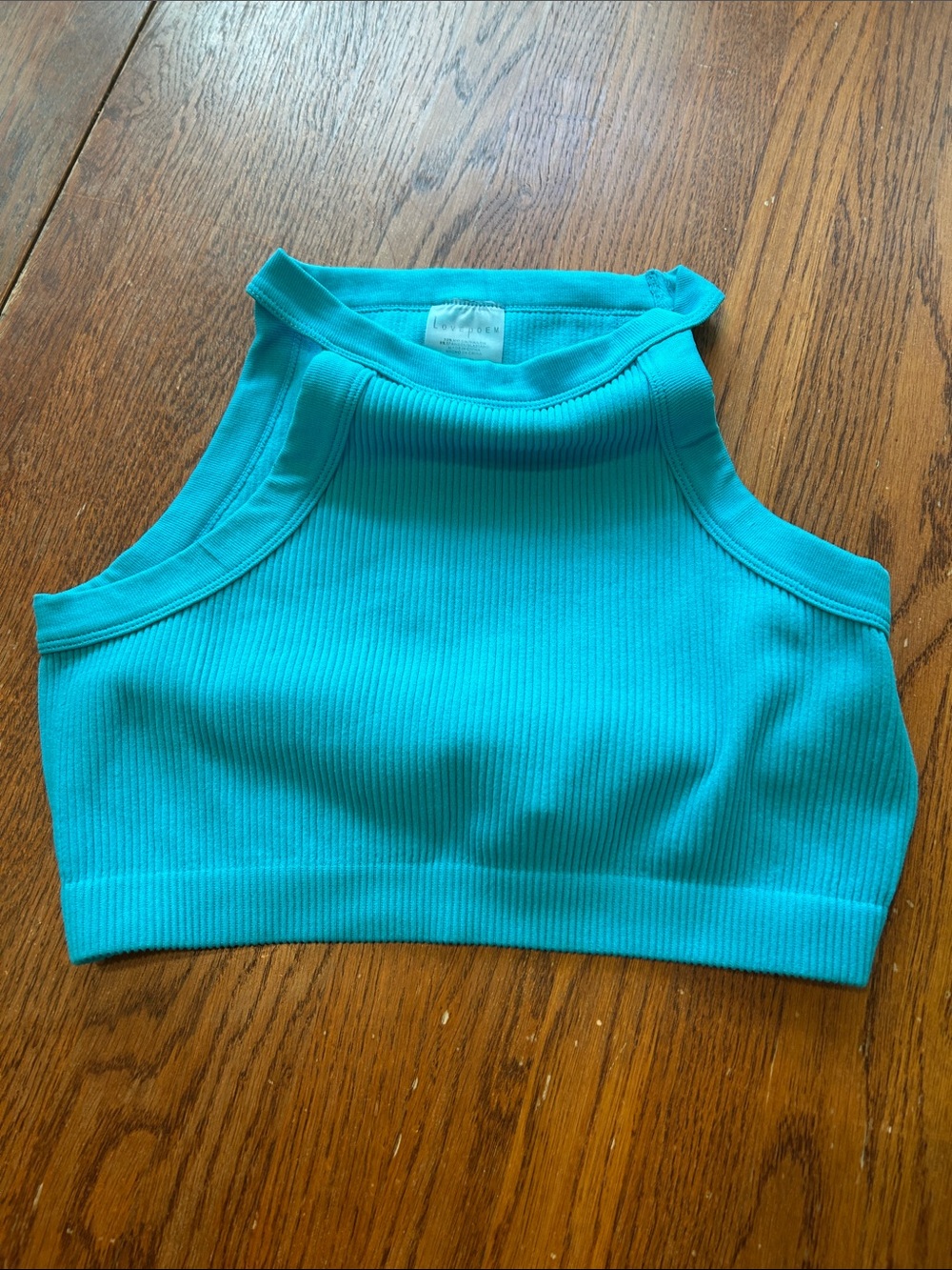 Tiffany blue Love Poem, Crop Top / Sports Bra